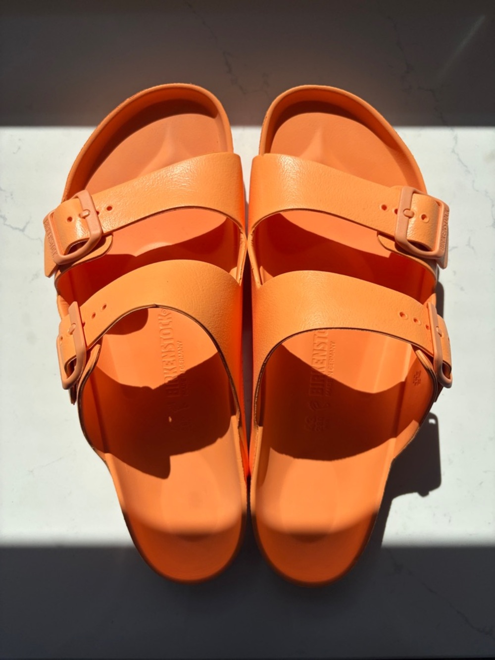 Birkenstock Orange Arizona EVA Sandals